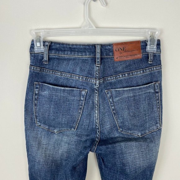 One Teaspoon High Waist FreeBird II Stretch Fitted Leg Denim Jeans Size 26 - Picture 5 of 7